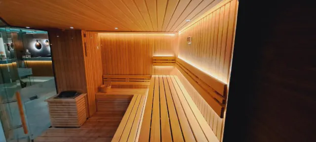 Sauna v relaxačním centru hotelu.
